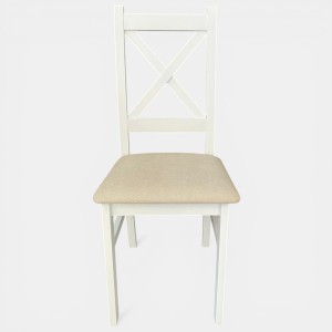 Krzesło białe do jadalni salonu kuchni drewniane beżowe plamoodporne boho seatbetter