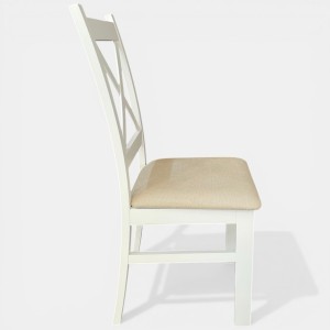 Krzesło białe do jadalni salonu kuchni drewniane beżowe plamoodporne boho seatbetter