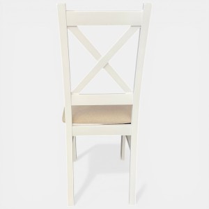 Krzesło białe do jadalni salonu kuchni drewniane beżowe plamoodporne boho seatbetter
