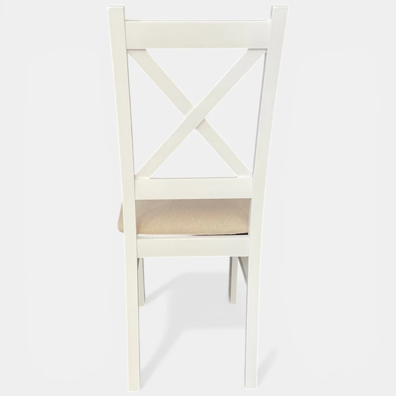 Krzesło białe do jadalni salonu kuchni drewniane beżowe plamoodporne boho seatbetter
