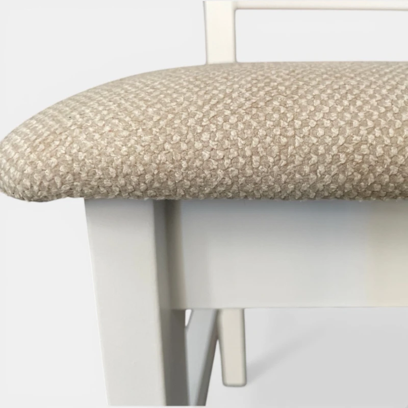 Krzesło białe do jadalni salonu kuchni drewniane beżowe plamoodporne boho seatbetter