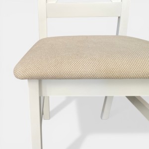 Krzesło białe do jadalni salonu kuchni drewniane beżowe plamoodporne boho seatbetter
