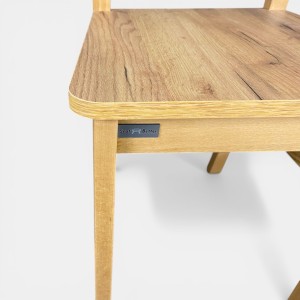 Krzesło drewniane dąb craft złoty do jadalni salonu kuchni restauracji seatbetter