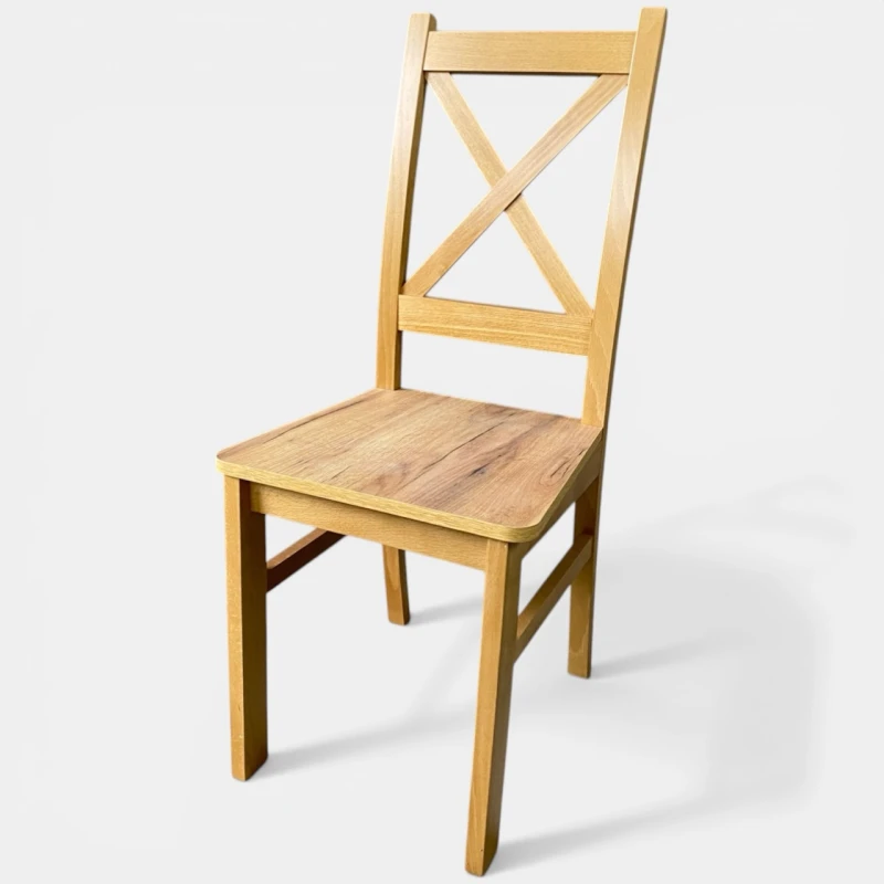 Krzesło drewniane dąb craft złoty do jadalni salonu kuchni restauracji seatbetter