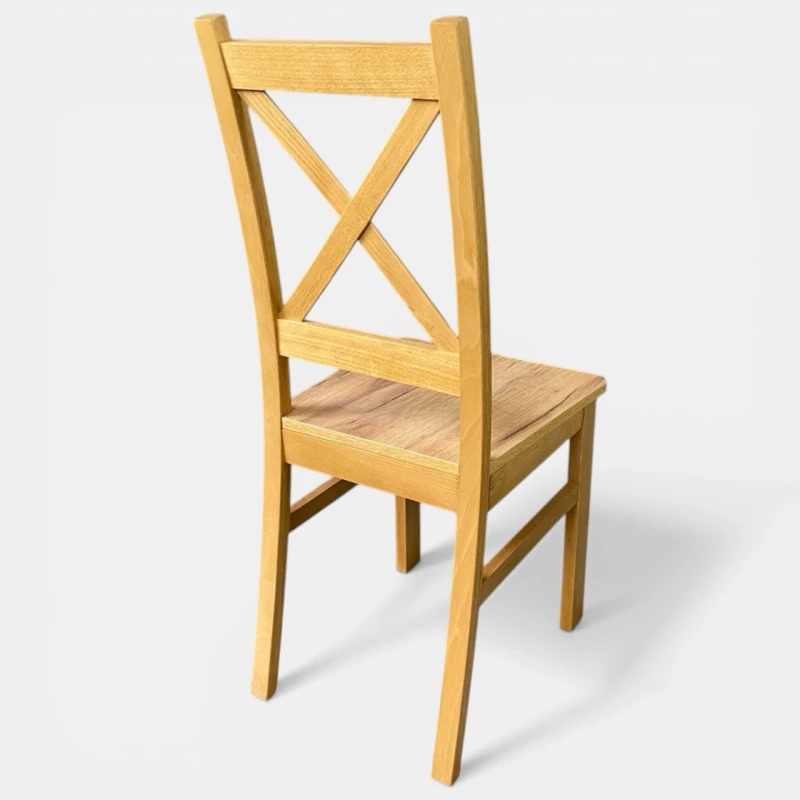Krzesło drewniane dąb craft złoty do jadalni salonu kuchni restauracji seatbetter