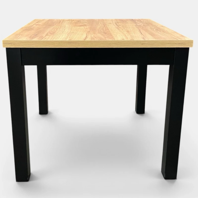 stół rozkładany kwadratowy czarny blat dab craft 90x90/190 seatbetter