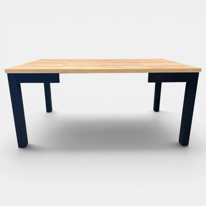 stół rozkładany kwadratowy czarny blat dab craft 90x90/190 seatbetter