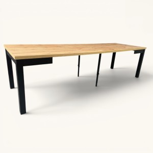 Stół rozkładany kwadratowy 90x90/290 na 12 osób drewniany czarny blat dab craft seatbetter