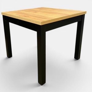 stół rozkładany kwadratowy czarny blat dab wotan 90x90/190 seatbetter
