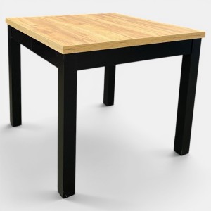 stół rozkładany kwadratowy czarny blat dab wotan 90x90/190 seatbetter