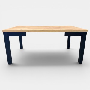 stół rozkładany kwadratowy czarny blat dab wotan 90x90/190 seatbetter