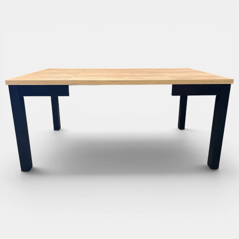 stół rozkładany kwadratowy czarny blat dab wotan 90x90/190 seatbetter