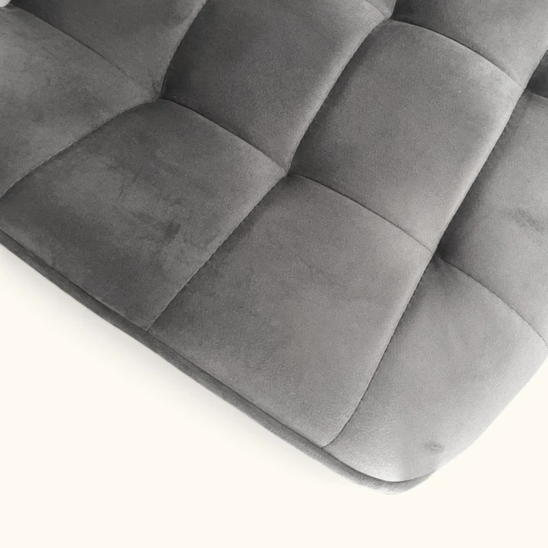 Komplet do jadalni stół drewniany czarny blat dąb artisan i 4 krzesła tapicerowane szare na metalowym stelażu w stylu loft nowoczesnym